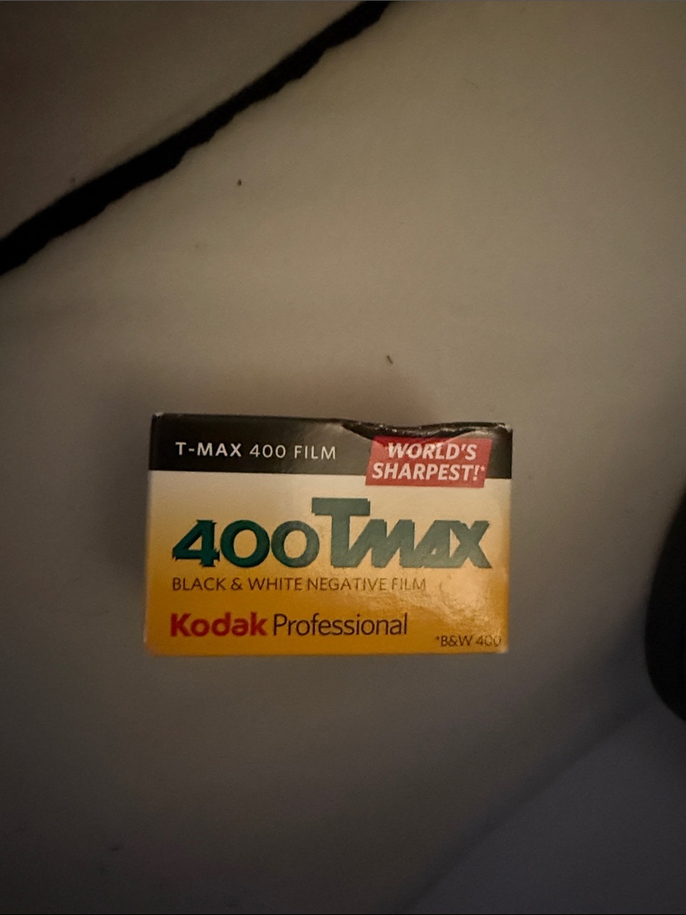 Kodak T-MAX 400 Film Box in Yellow and Black